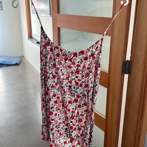 Spaghetti strap floral tank.